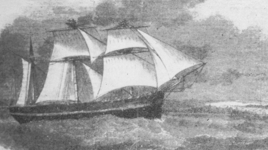 HMS Resolute arriving in New London Connecticut on Christmas Eve 1855 with Captain James Munroe Buddington in charge, a whaling captain working for the New London whaling firm Perkins and Smith